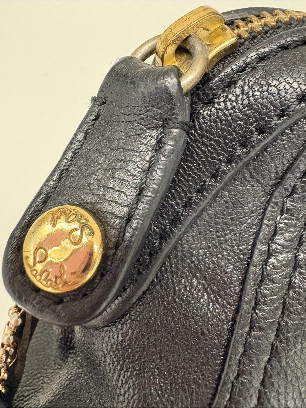 Salad Black Leather Baguette Bag with Accessories and Original Care Card - Picture 4 of 16